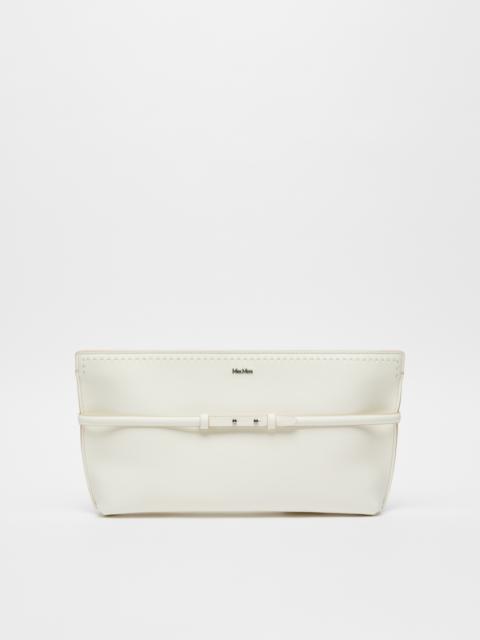 Max Mara Leather Archetipo clutch with wristband