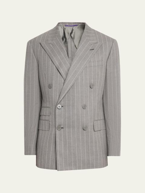 Ralph Lauren Men's Kent Wool Hairline Double-Breasted Sport Coat