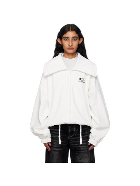 BALENCIAGA White Zip Track Jacket