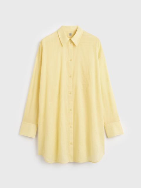TOTEME Long summer shirt buttercup