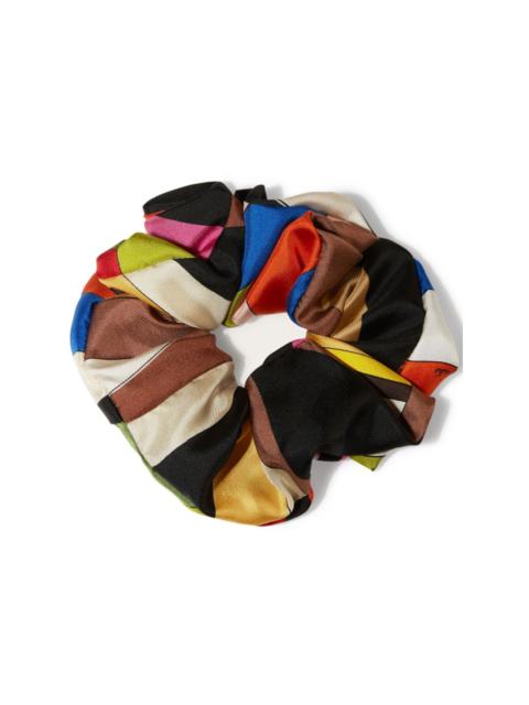 abstract-pattern silk scrunchie