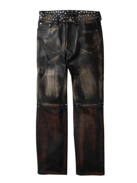 WHO DECIDES WAR OMBRE STUDDED LEATHER PANT