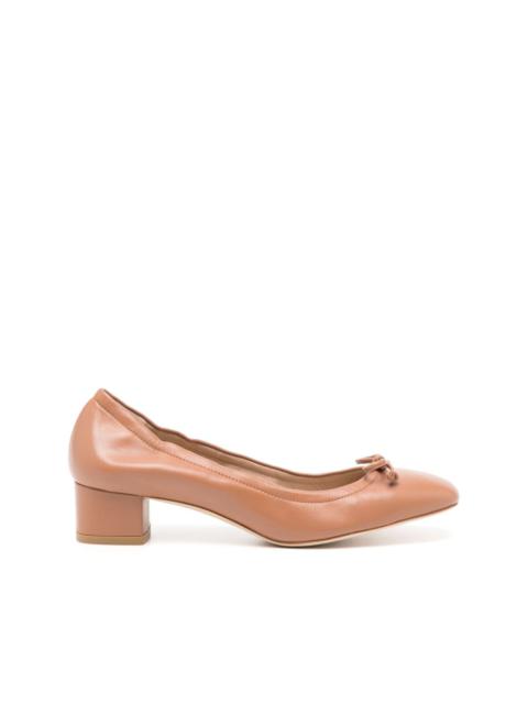 Stuart Weitzman 40mm leather ballerina pumps