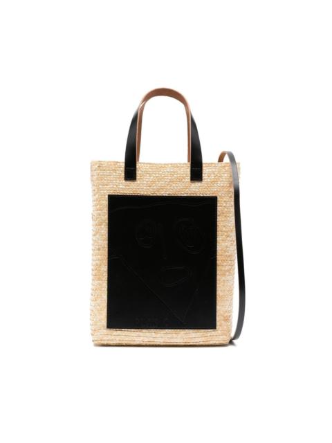 Plan C Pili and Bianca straw tote bag