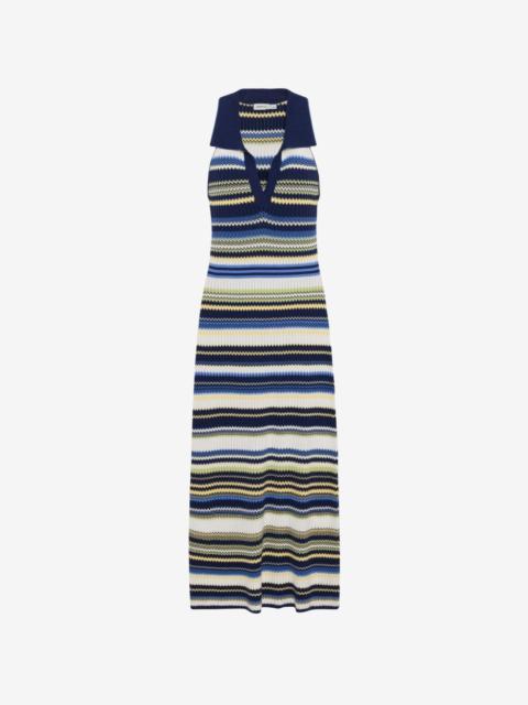 SIMKHAI Kerrin chevron-knit midi dress