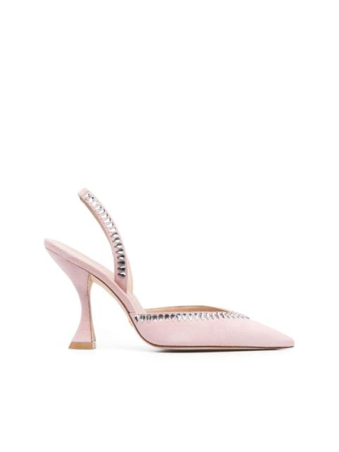 Stuart Weitzman XCurve 100mm singback pumps