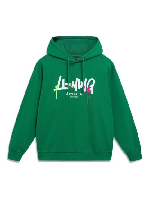 Li-Ning Li-Ning Anything Is Possible Graphic Hoodie 'Green' AWDT559-3