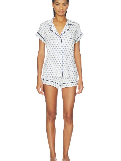 eberjey Gisele Printed Shortie Pj Set