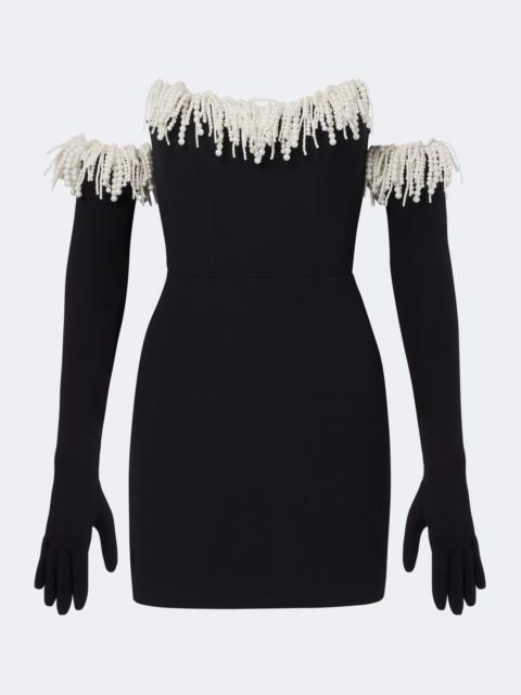 David Koma Embellished fringed bustier minidress