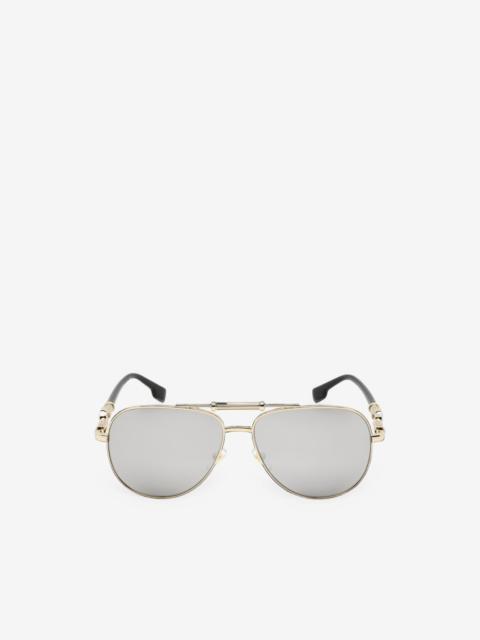VERSACE Medusa pilot-frame sunglasses