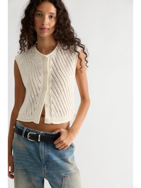 FREE PEOPLE Drop Stitch Cotton Vest