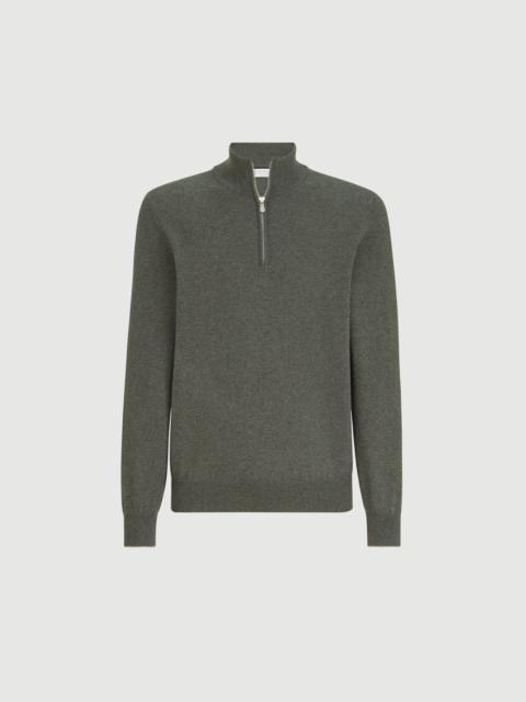 Brunello Cucinelli Cashmere sweater with half zip