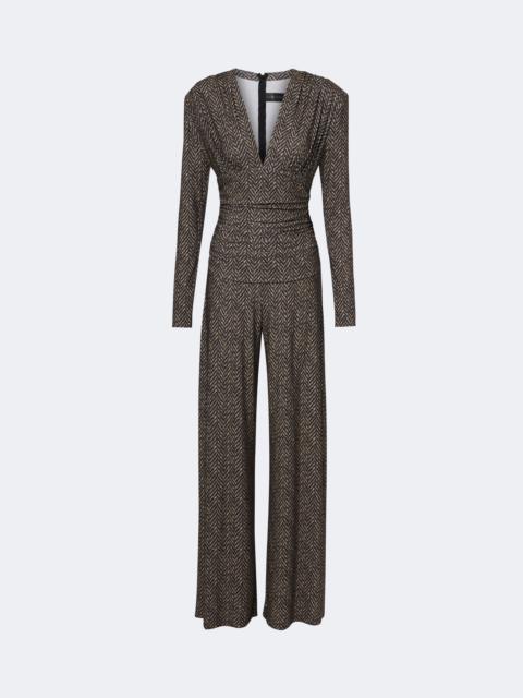 NORMA KAMALI Herringbone ruched jumpsuit