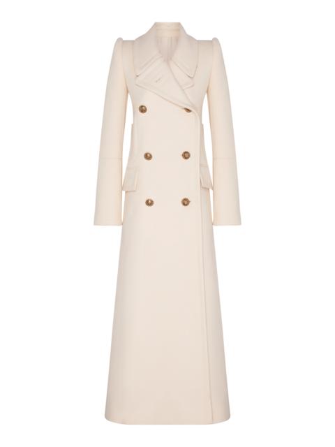 Zimmermann Hypnotic Longline Wool Blend Coat ivory