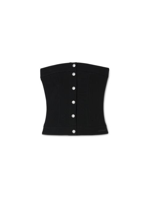 Off-White Black Jersey Corset Top