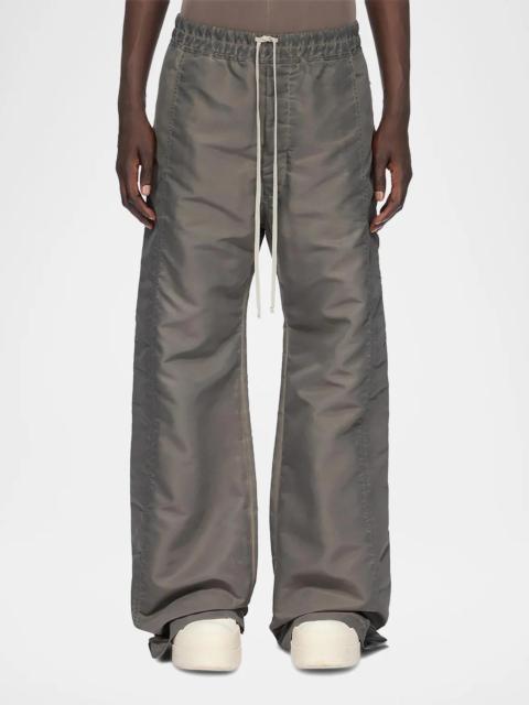 Rick Owens Pusher Snap-Side Wide-Leg Track Pants