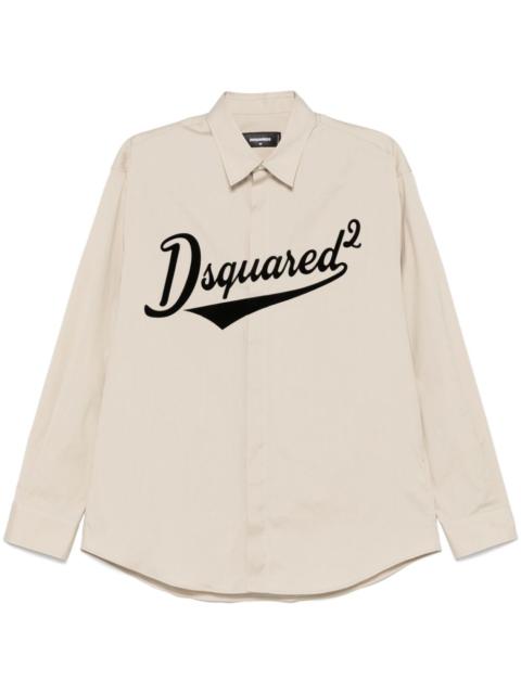 DSQUARED2 logo-flocked shirt