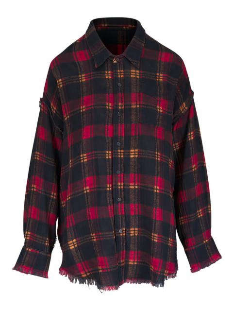 R13 plaid long-sleeve shirt