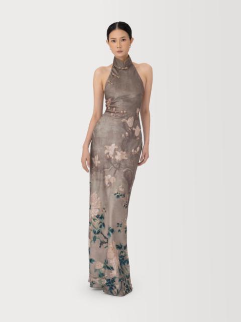 SAU LEE GILLIAN SATIN MAXI DRESS