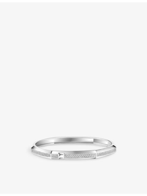 MESSIKA Moderniste Pave Medium 18ct Gold And 0.75ct Diamond Bangle Bracelet