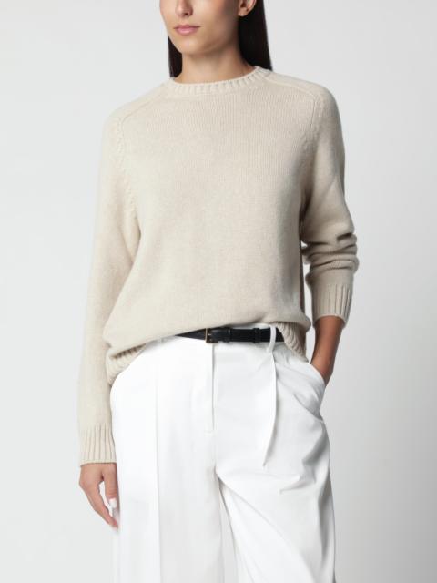 Loro Piana Beige mélange cashmere crewneck sweater