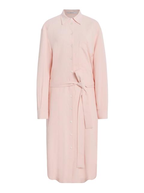 Another Tomorrow Exclusive Pleat-Back Shirt Dress pink