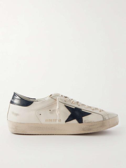 Golden Goose Superstar Distressed Leather Sneakers