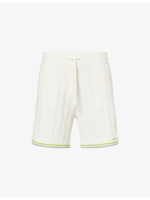 CASABLANCA Tennis Drawstring Stretch-Cotton Blend Shorts