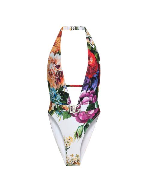 Dolce & Gabbana Women's Floral One-Piece Halterneck Swimsuit - Multi