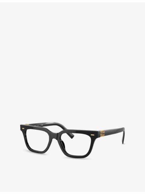 Miu Miu MU 07XV Rectangle-Frame Acetate Glasses