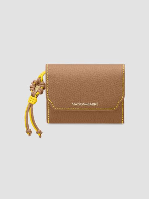 MAISON de SABRÉ Women's Bloom Edition Leather Trifold Wallet - Sandstone Daisy