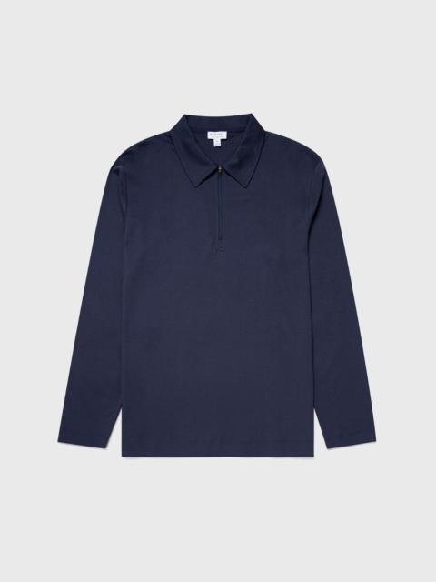 Half Zip Heavyweight Polo Shirt