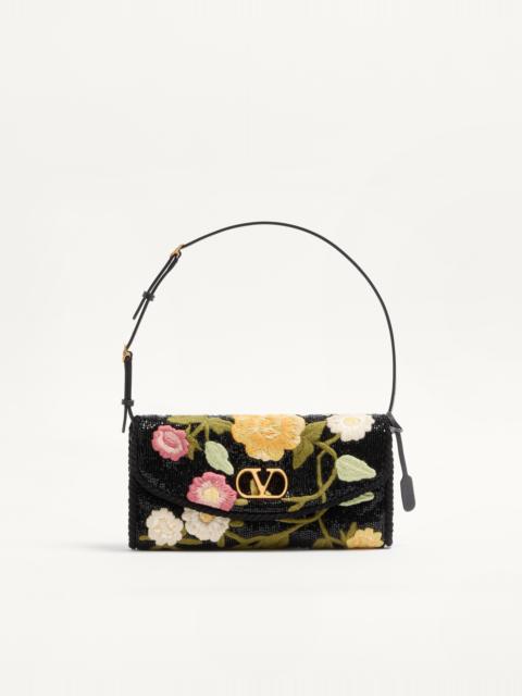 Valentino VALENTINO GARAVANI DEVAIN SMALL EMBROIDERED SHOULDER BAG