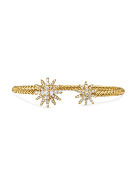 DAVID YURMAN Women's Starburst Cable Bracelet in 18K Yellow Gold - Diamond