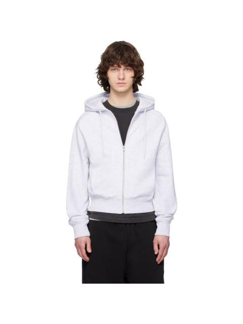 entire studios Gray Slim Zip Up Hoodie