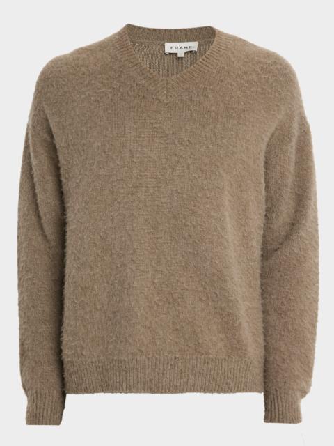 FRAME Men's Brushed Cashmere V-Neck Sweater