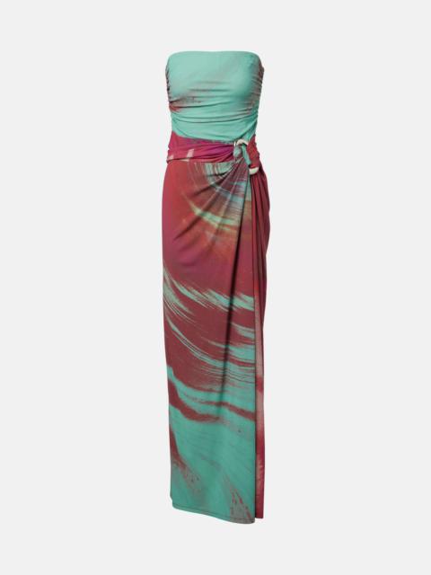 SIMKHAI Emma printed jersey maxi dress