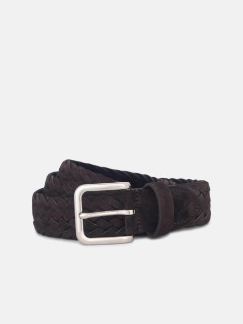 Vince Men's 35mm Woven Suede Belt