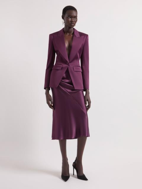NINA RICCI Burgundy Cady Blazer with Bow