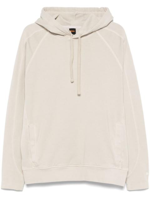 BOSS jersey-texture hoodie