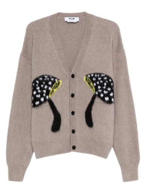 MSGM mushroom-embellished cardigan