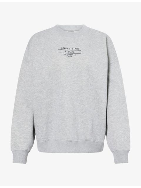 ANINE BING Miles Relaxed-Fit Cotton-Blend Sweatshirt