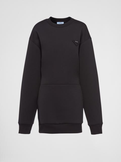 Cotton fleece mini-dress