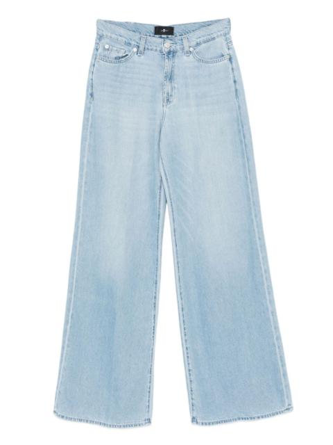7 For All Mankind buttoned straight-leg jeans