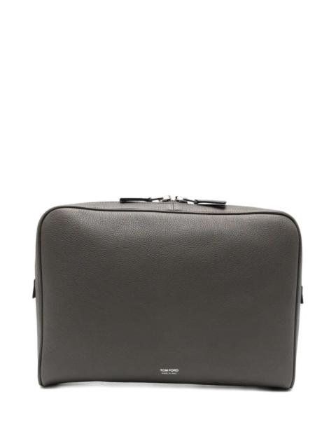 TOM FORD Pochette In Pelle "Soft Grain Leather Minimal Line"