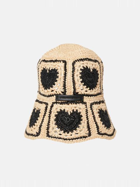 Stella McCartney Heart Crochet Bucket Hat