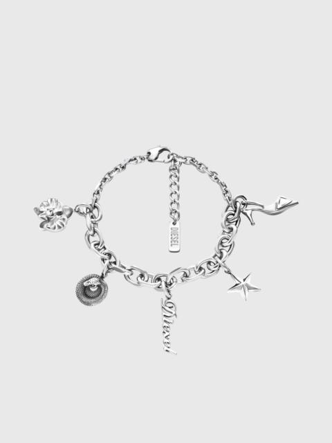 Diesel STAINLESS STEEL CHARM BRACELET
