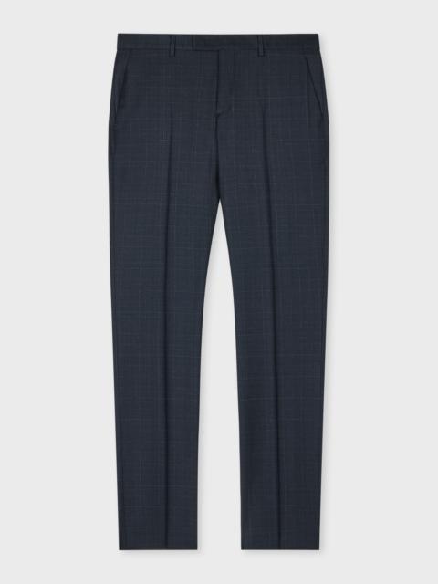 Paul Smith Tapered-Fit Navy Windowpane Check Wool Trousers