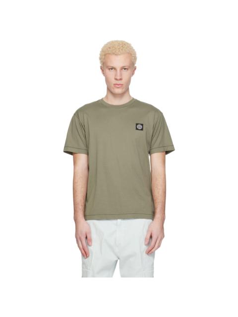 Stone Island Khaki 2100027 60/2 Cotton Jersey T-shirt