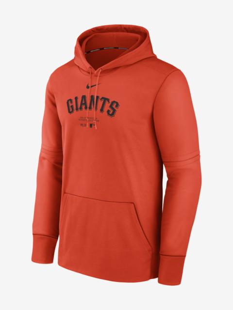 Men's San Francisco Giants Authentic Collection Practice Nike Therma MLB Pullover Hoodie